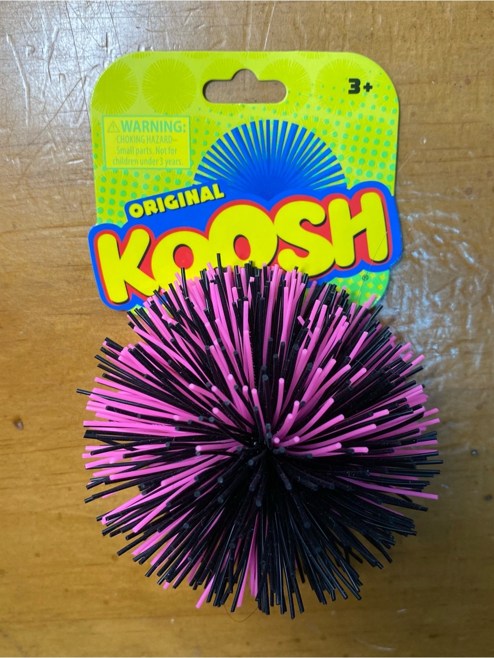 New Koosh Ball Pink Black 3 Inch Fidget Toy for Kids Indoor Outdoor Play Summer